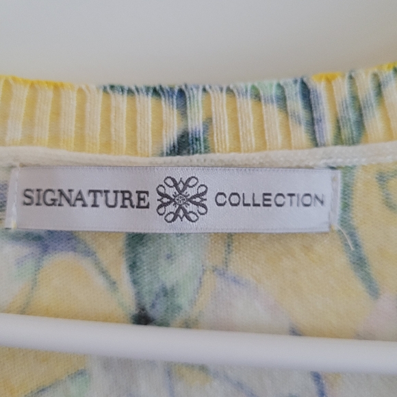 Signature Collection Cardigan size large summer floral design - Picture 2 of 7